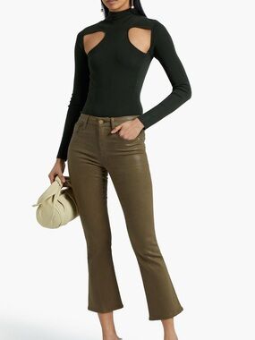 FRAME Denim Le Crop Mini Washed Army Bootcut Jeans Pants (26)